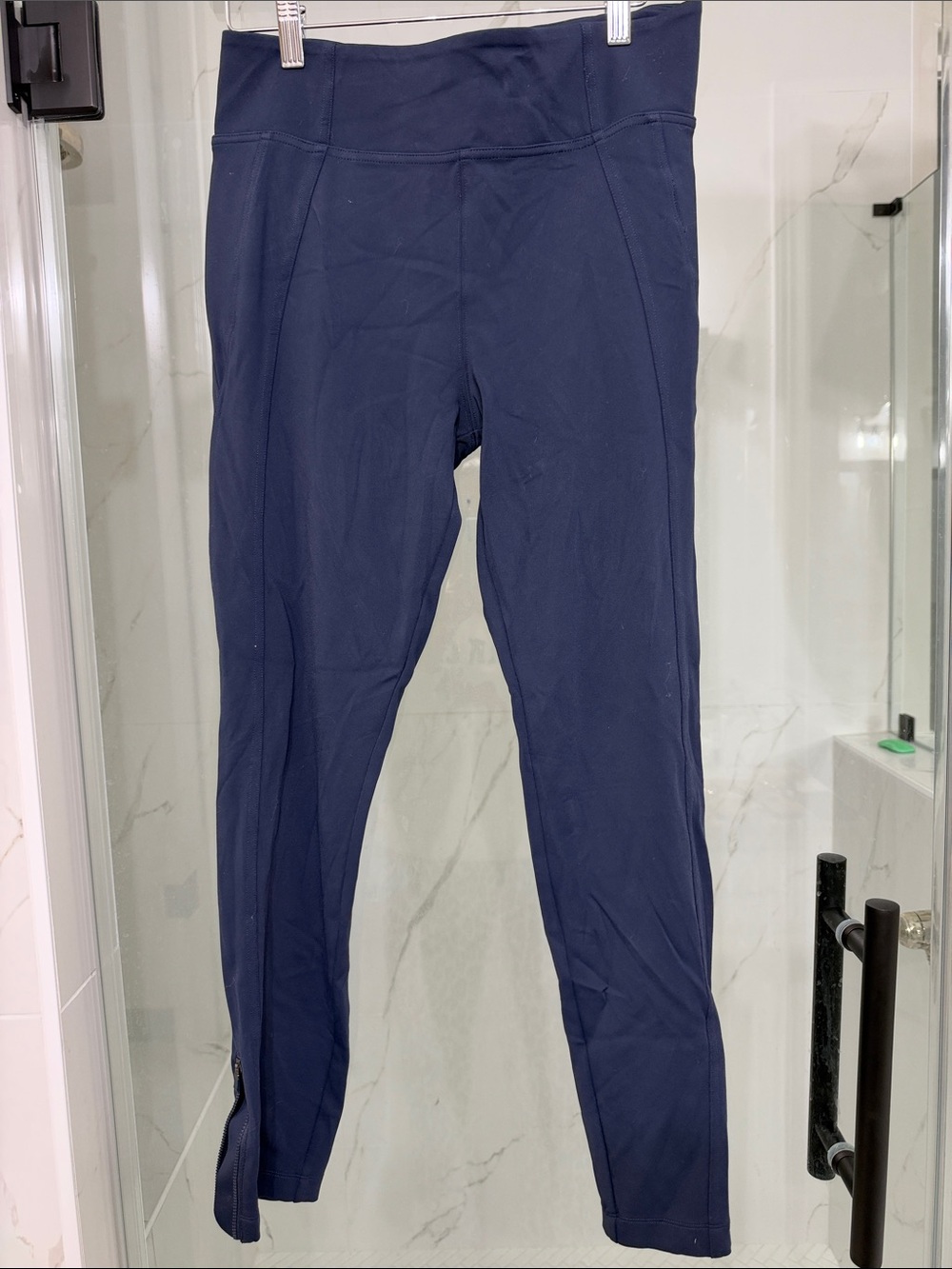 Athleta Navy High-Rise Slim Track Joggers